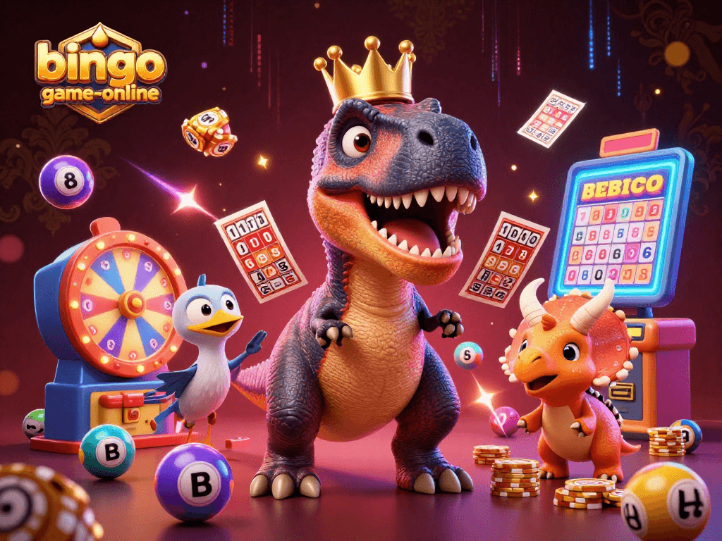 Experience bingo-game-online with excitement through vibrant bingo cards and characters joining the fun.