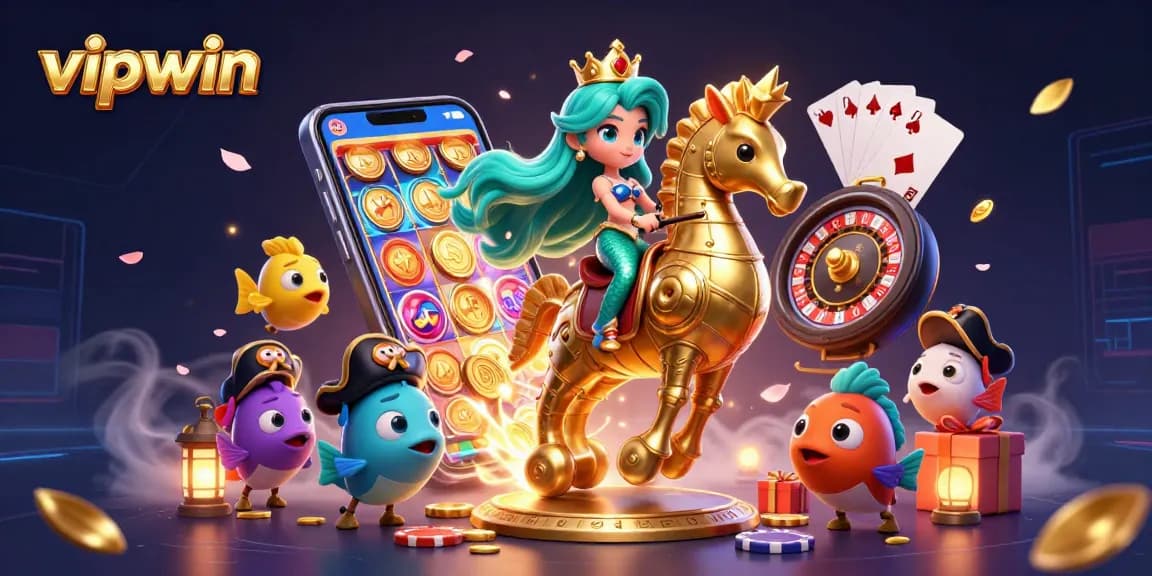 Experience exciting gambling games, including slots and roulette, with the vibrant theme of vipwin.