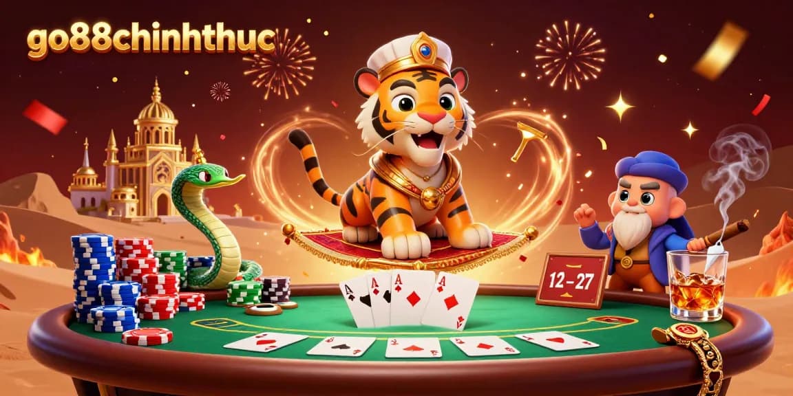 Join the excitement with go88chinhthuc as the tiger sultan and magical allies bring poker to life!