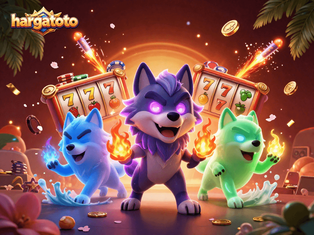Capture the excitement with hargatoto as playful ghost wolves engage in thrilling casino gameplay.