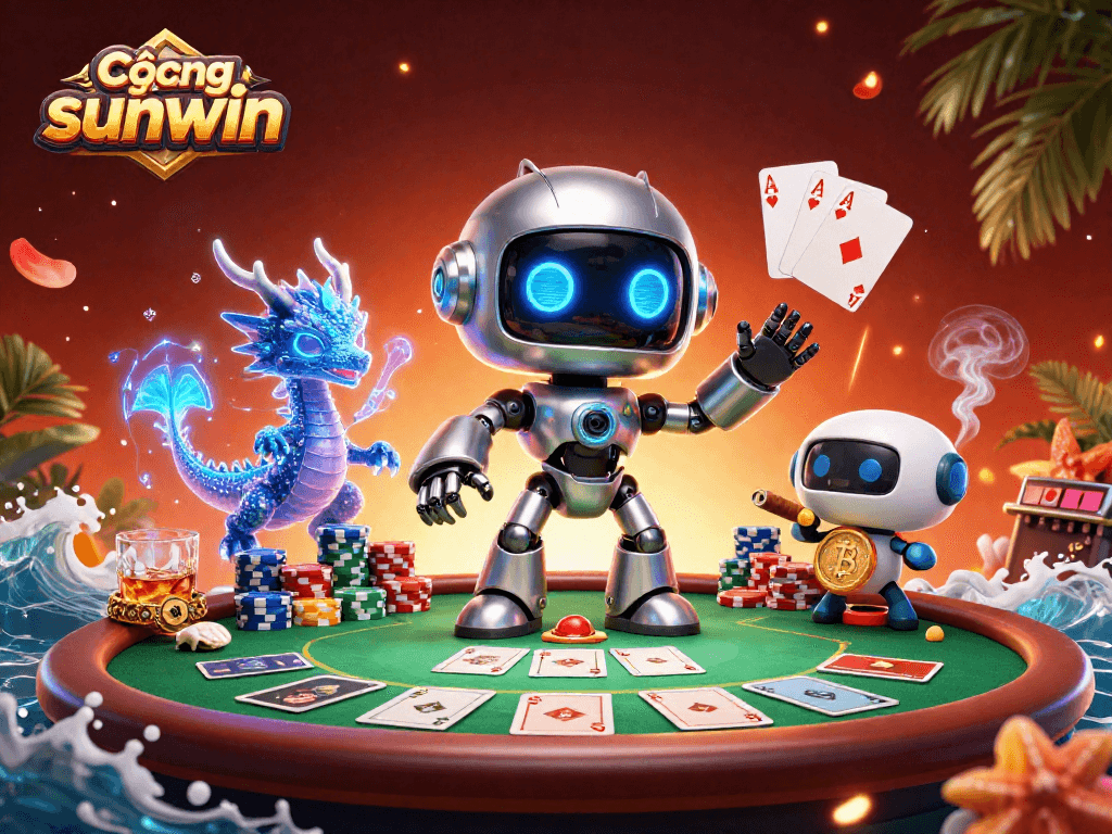 Cổng game sunwin mang đến trải nghiệm cá cược độc đáo với hình ảnh robot bóng bẩy và dragon AI.