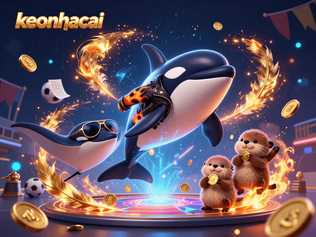 Experience thrilling sports betting with keonhacai featuring dynamic characters and vibrant casino elements.