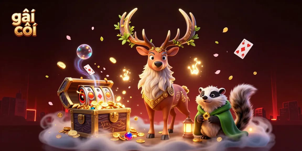 Engage in exciting gameplay with gái gọi as an animated sleight of hand brings luck and treasure to the table.