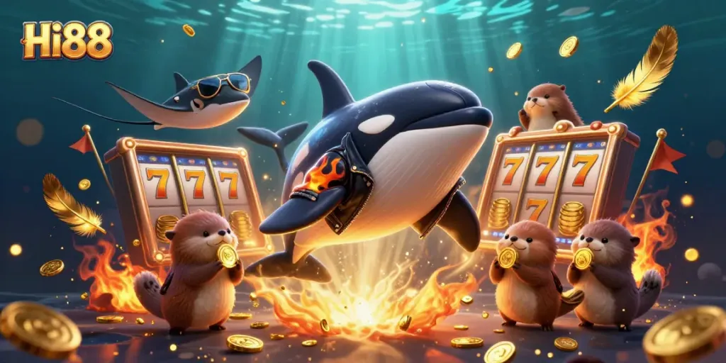 Hi88 offers thrilling underwater casino adventures with playful marine characters and vibrant gaming elements.