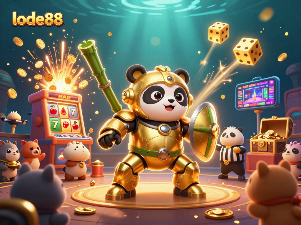 Spin the reels with lode88 as animated panda pilots the casino showdown!