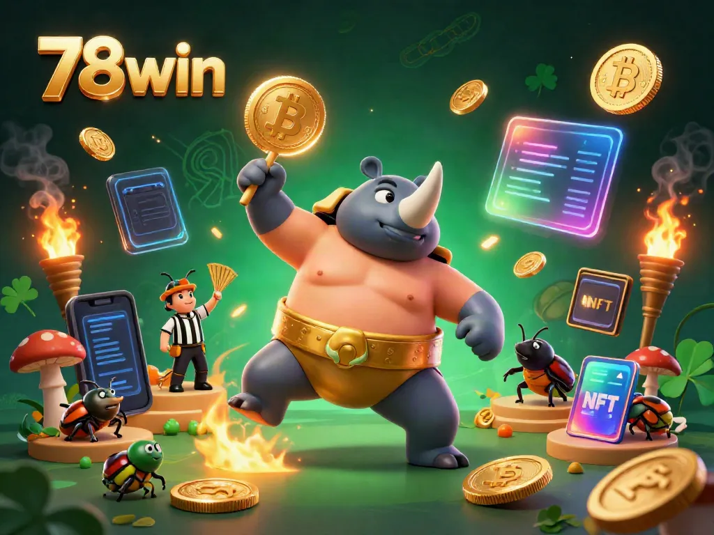 Experience exhilarating fun at 78win with a dynamic scene of a beetle sumo champion in action.