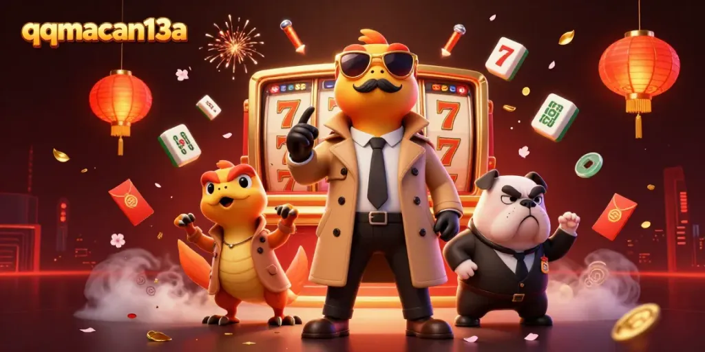 Experience electrifying moments at qqmacan13a with cartoon raptors sneaking into a VIP casino lounge.