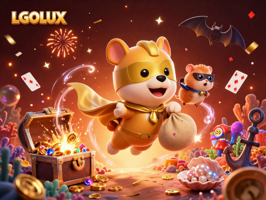Experience LGOLUX's thrilling casino adventure with our superhero dog and overflowing treasures!