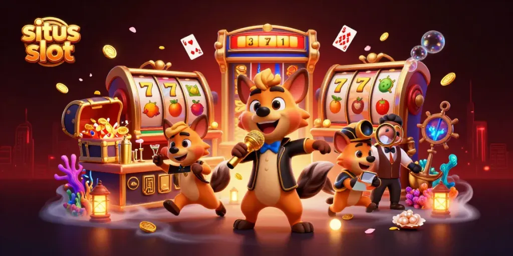 Situs slot dengan hyena lucu mengelola klub kasino yang penuh dengan simbol kemenangan.