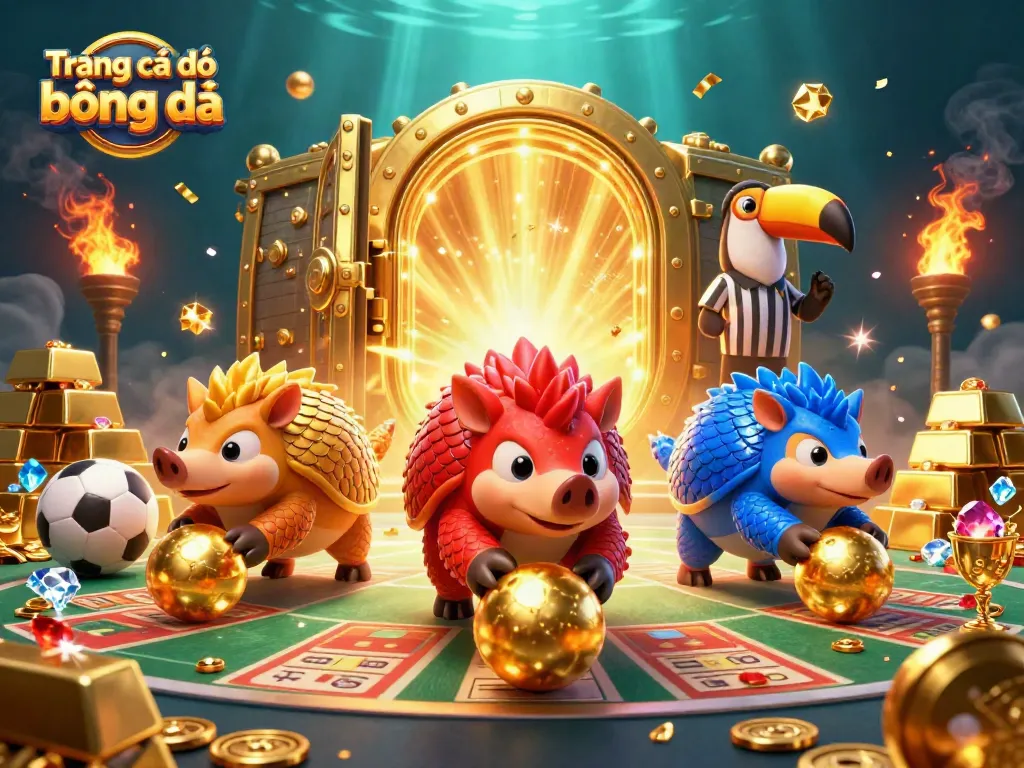 Engage in Trang cá độ bóng đá with rival pangolins competing in a vibrant sports betting scene.
