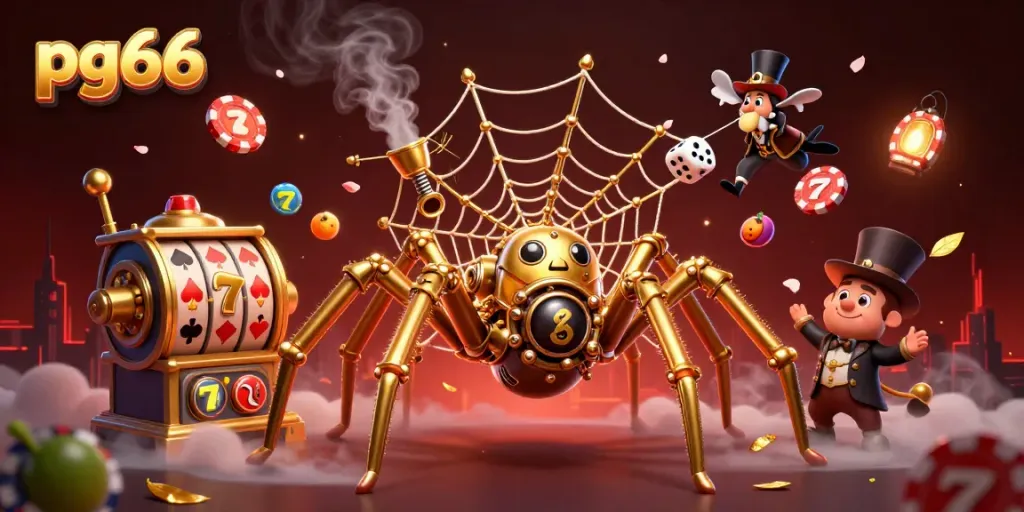 Play at pg66 and catch lucky dice in a vibrant 3D casino with a steampunk twist.