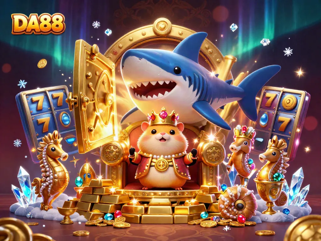 Experience thrilling DA88 adventure with a golden hamster king at an explosive casino.