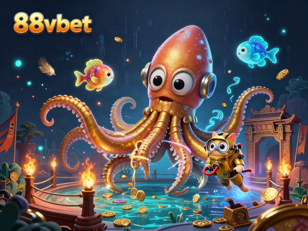 Experience the thrill of gaming at 88vbet with enchanting characters amid a treasure-filled scene.