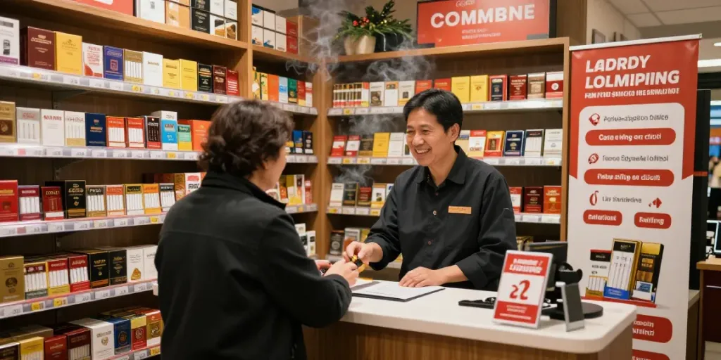Shopping for cheap tobacco and cigarettes online at a welcoming tobacco shop.