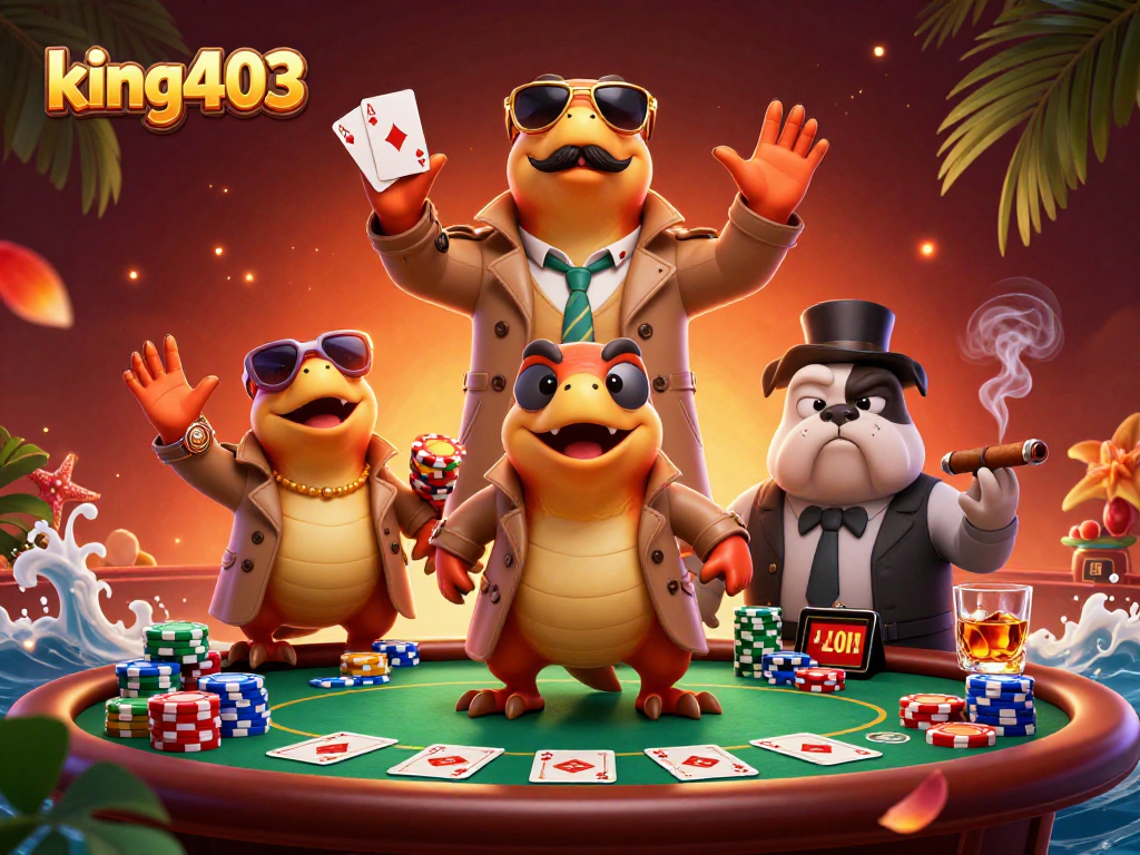 king403 reveals raptors in disguise as they seek entry into a VIP casino lounge for high-stakes poker.
