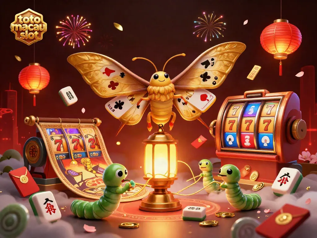 Menangkan permainan dengan toto macau slot di ilustrasi 3D yang penuh warna.