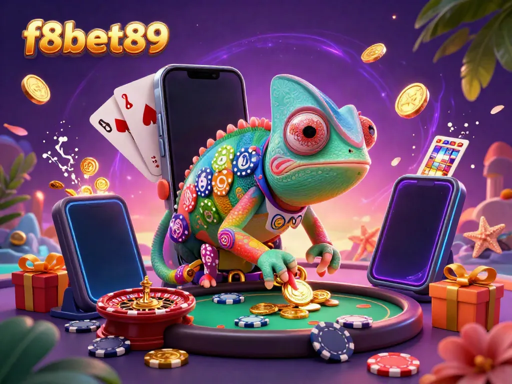 Experience exciting gameplay at f8bet89 with a vibrant casino scene full of dynamic elements.