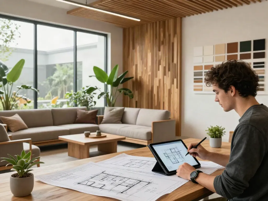 Desain ruang inovatif dari https://bespokegeometry.com/2015/07/22/cocoon/ dengan pencahayaan alami dan elemen arsitektur modern.