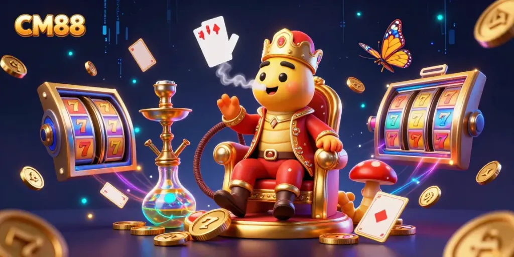 Engage with CM88's thrilling casino experience featuring vibrant characters and dynamic elements.