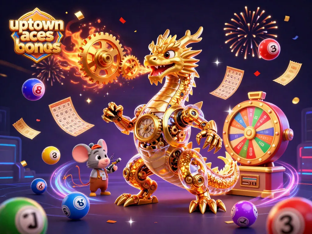Experience the excitement of uptown aces bonus codes with a vibrant 3D casino illustration depicting thrilling gameplay.