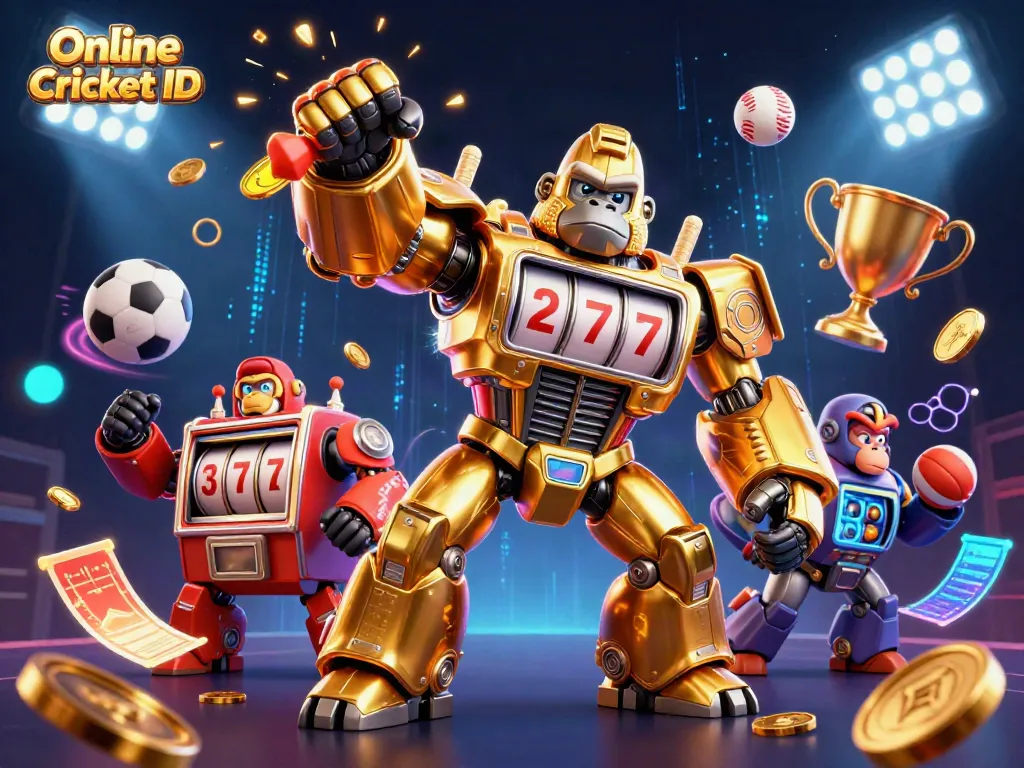 Engage in exhilarating online cricket betting with a verified ID showcasing thrilling game symbols.