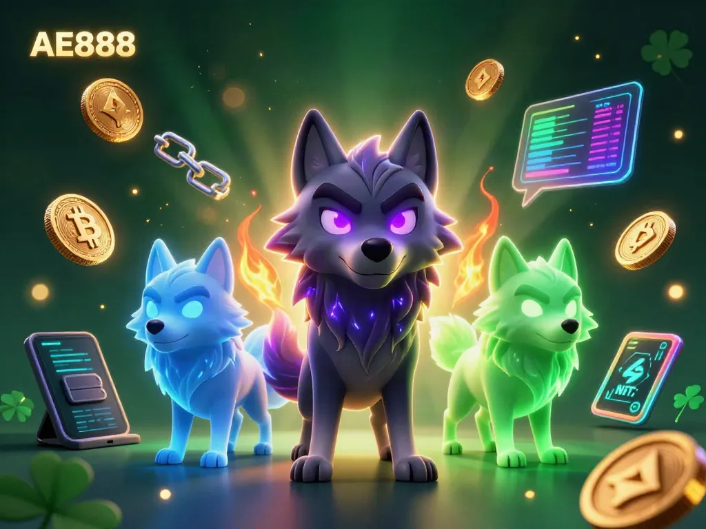 Engage with AE888's thrilling online casino experience featuring a dynamic wolf theme.
