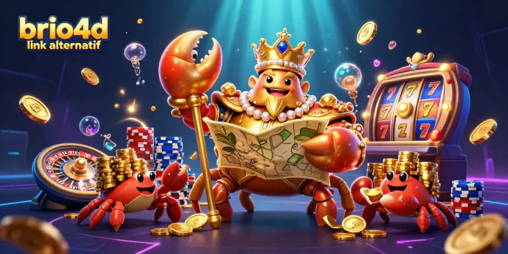 Experience thrilling moments at brio4d link alternatif with 3D golden characters and slot machines