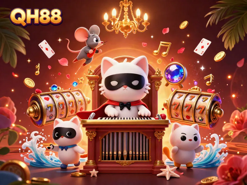 Experience winning vibes at QH88 with vibrant casino scenes and dynamic gaming elements.