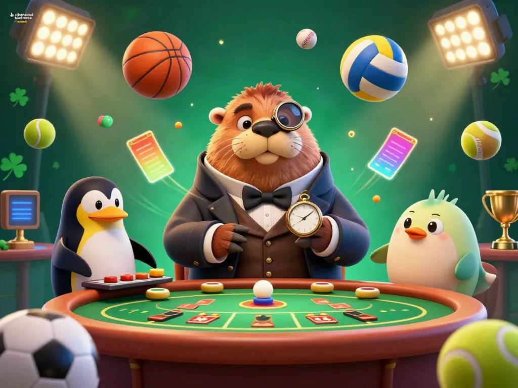 Experience thrilling bóng đá trực tuyến socolive action with a walrus and friends at a vibrant betting table.