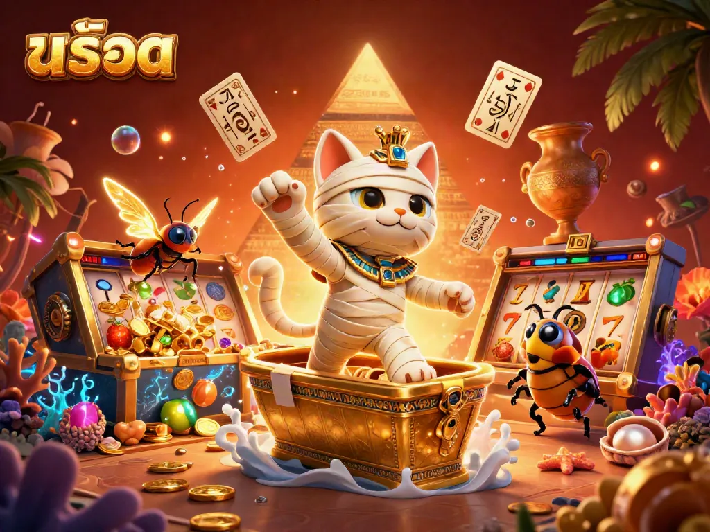 เกมสล็อต สล็อต เว็บตรง ที่เต็มไปด้วยความสนุก นำเสนอโดยแมวมัมมี่แบบ 3D