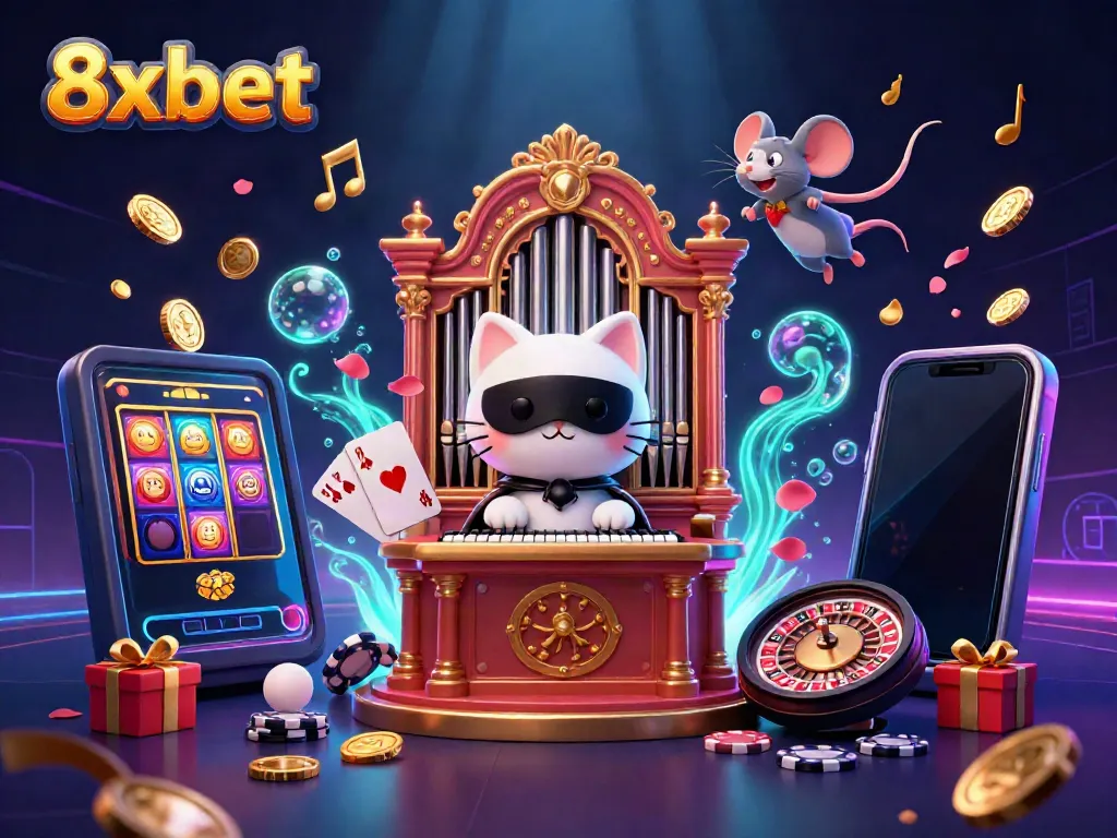 Spin the reels and win with 8xbet's immersive gaming experience filled with luck and excitement.