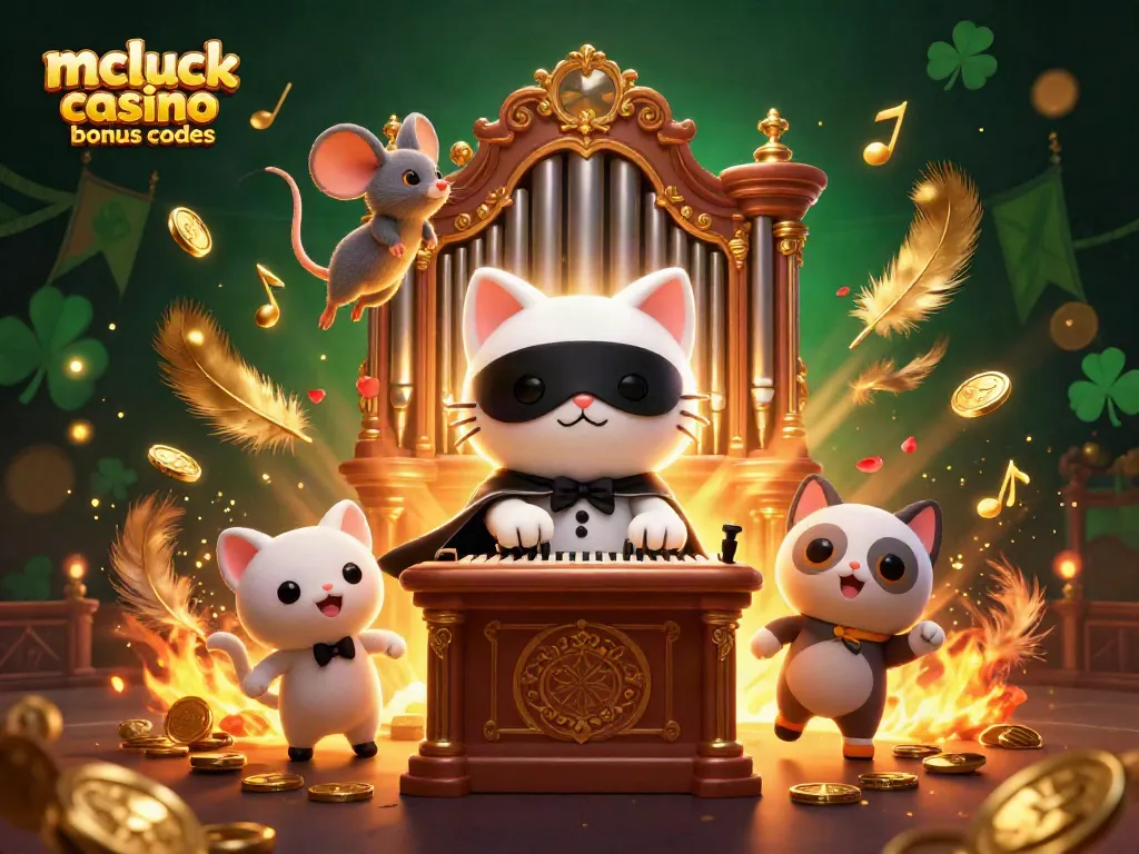 Experience thrilling mcluck casino bonus codes with a vibrant 3D casino scene filled with characters and gaming elements.
