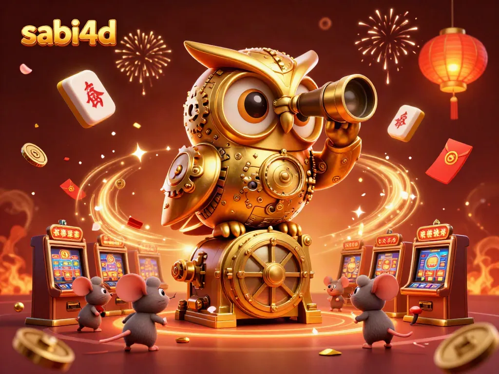 Experience thrilling wins with the sabi4d gambling scene featuring a majestic clockwork owl amidst a vibrant casino